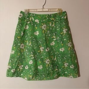 Express Green Floral A-Line‎ Skirt